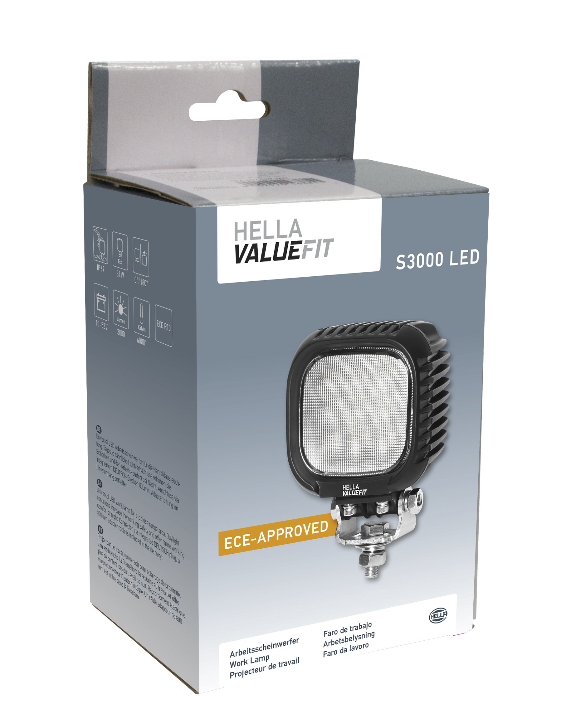 Torche de travail LED plate Hella USL300