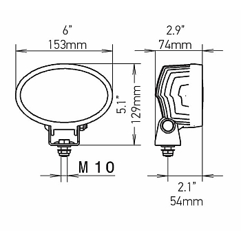 HELLA LED-Arbeitsscheinwerfer - Oval 100 Gen. II - 12/24V - 4400lm