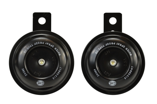 HELLA 011225802 Black 77mm 12V BX Disc Horn Kit (Universal Fit) :  : Car & Motorbike