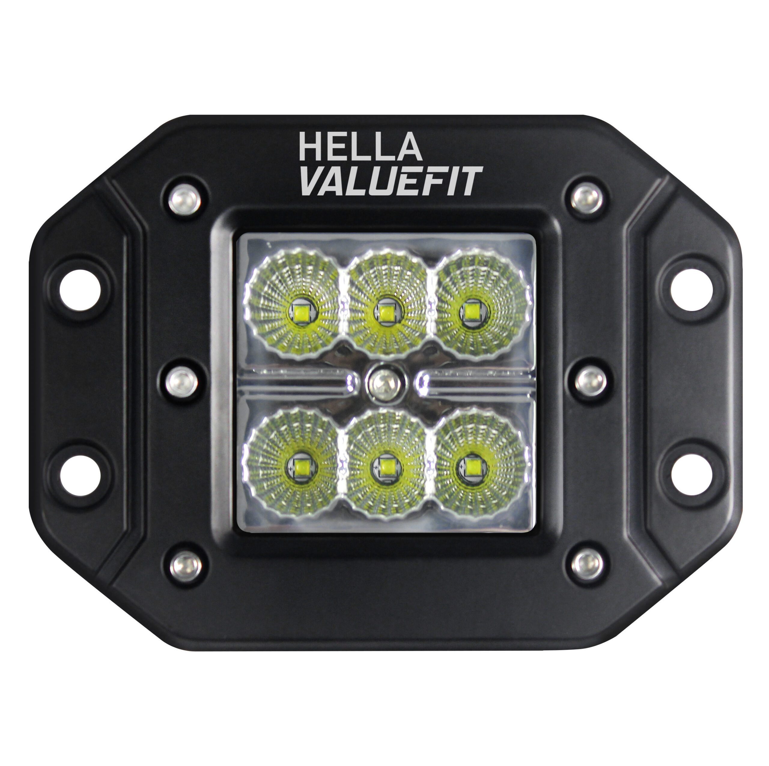 Aux Lights HELLA ValueFit Cube 6 LED Flood Light Flush